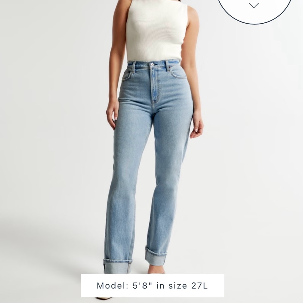 Abercrombie and Fitch Curve Love high rise dad jeans, tall, NWOT